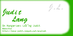 judit lang business card